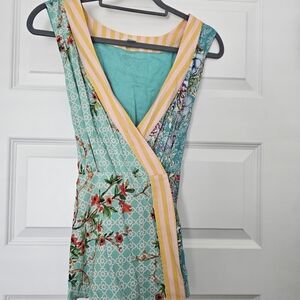 Floral Patterned Wrap Blouse